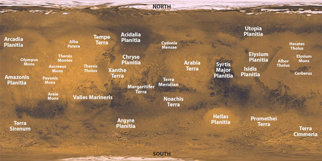 Map of Mars